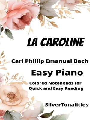 cover image of La Caroline Easy Piano Sheet Music with Colored Notation